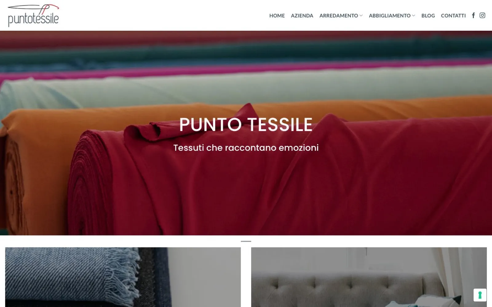 Punto Tessile – Home page del sito