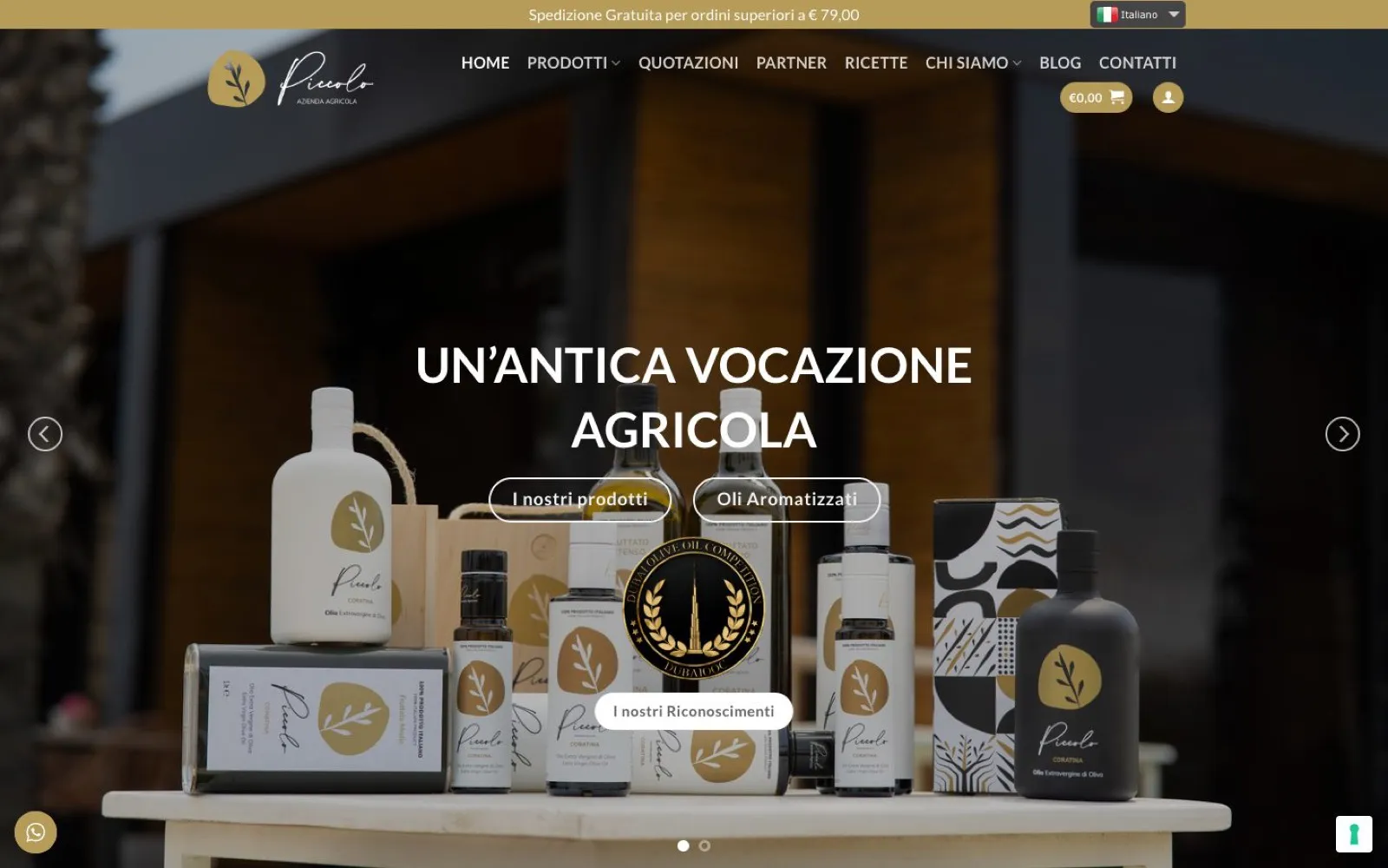Azienda Agricola F.lli Piccolo – Home page del sito