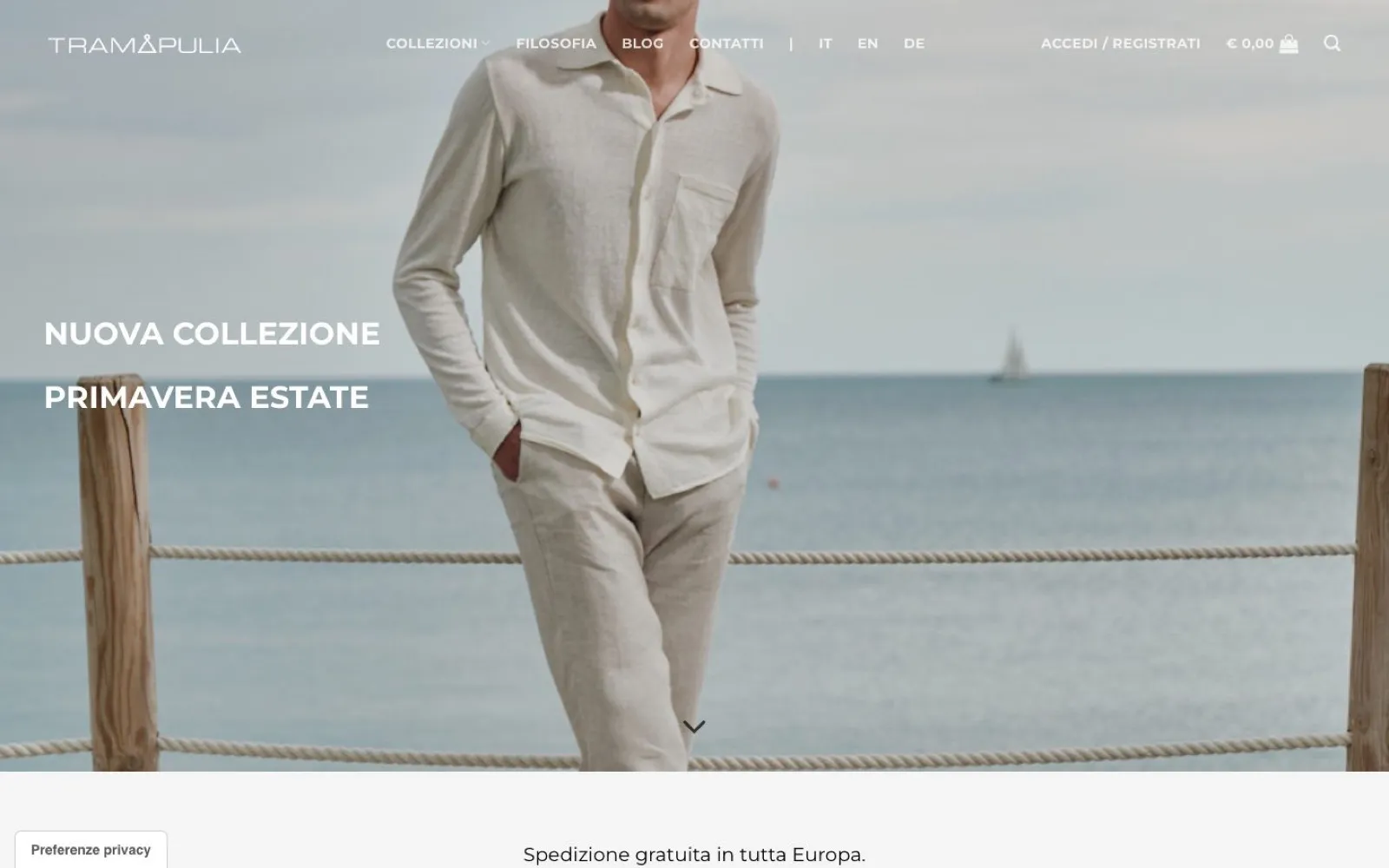 Tramapulia – Home page del sito