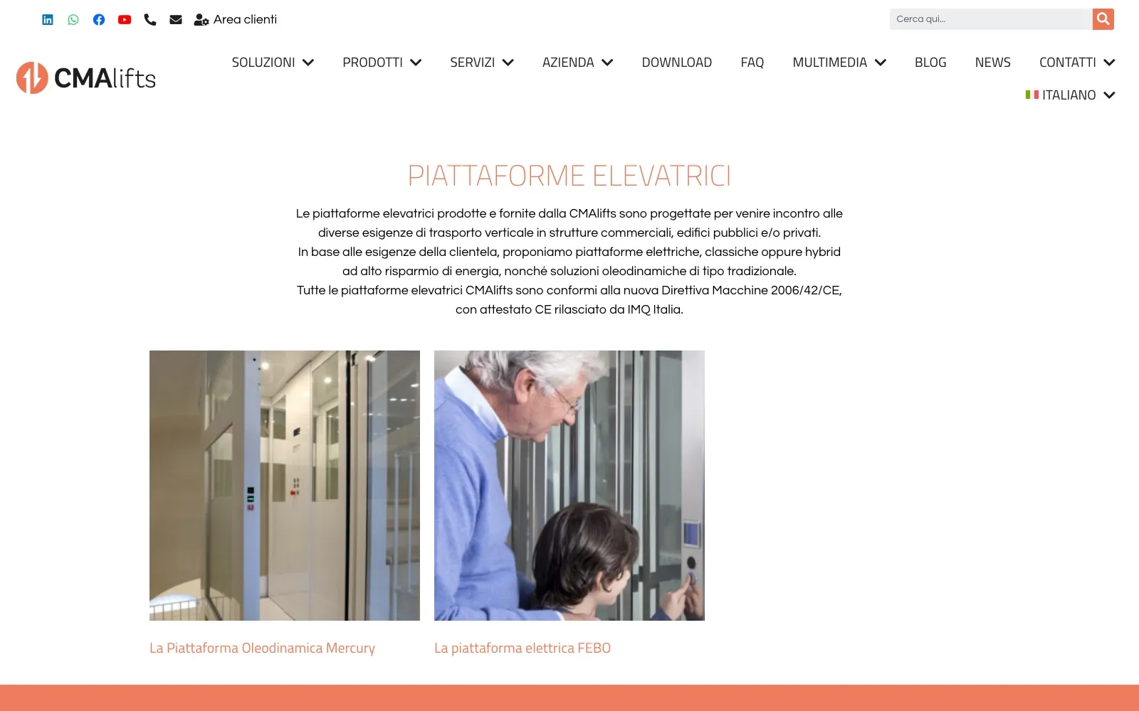 CMAlifts – Il catalogo delle piattaforme elevatrici