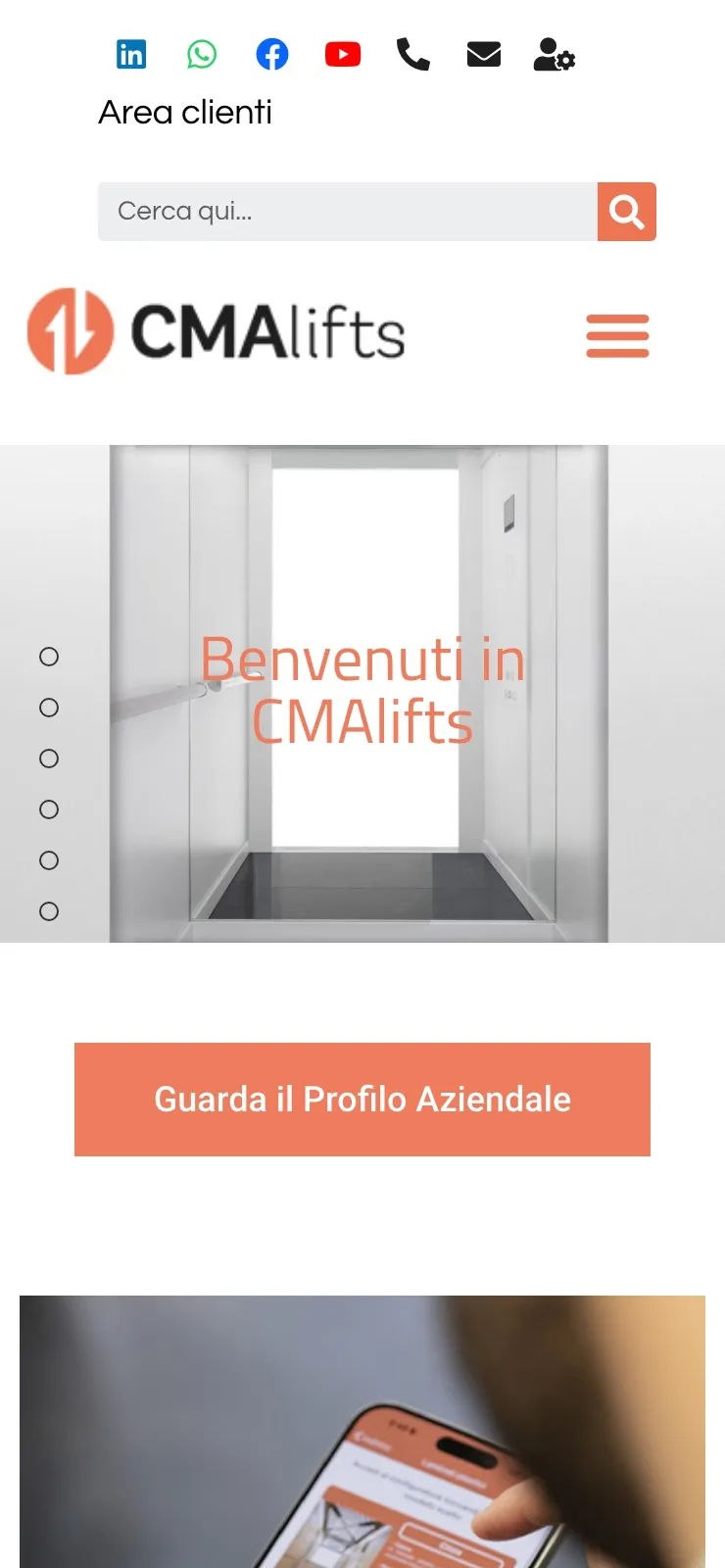 CMAlifts – Il sito su smartphone